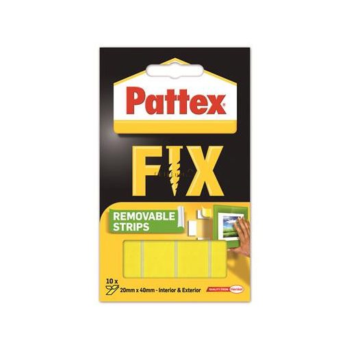 Ragasztócsík, kétoldalas, visszaszedhető, 20 x 40 mm, HENKEL "Pattex Fix"