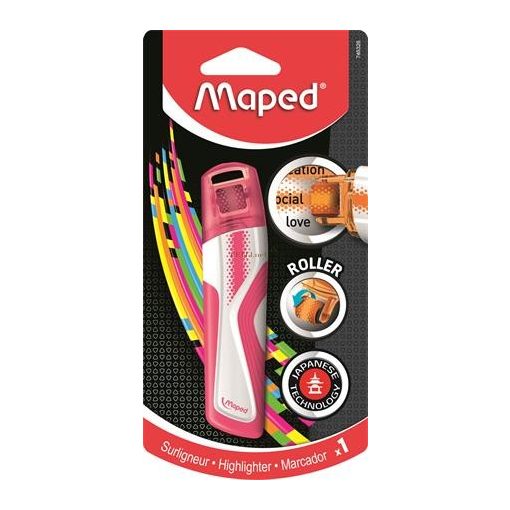 Szövegkiemelő roller, 5 mm, MAPED "Fluo Peps", rózsaszín