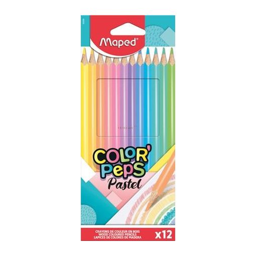 Színes ceruza készlet, háromszögletű, MAPED "Color