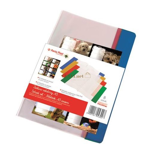 Füzet- és könyvborító + füzetcímke, A5, PVC, PANTA PLAST