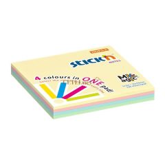   Öntapadó jegyzettömb, 76x76 mm, 100 lap, STICK N "Magic Pad" pasztell színek