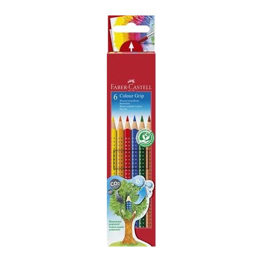Színes ceruza készlet, háromszögletű, FABER-CASTELL "Grip 2001", 6 különböző szín