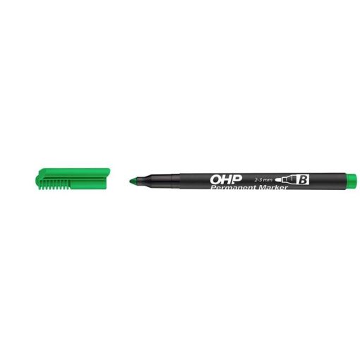 ICO alkoholos marker, OHP, 2-3 mm, B (=vastag), zöld