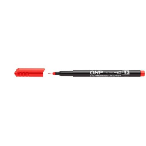 Alkoholos marker, OHP, 0,5 mm, F, ICO, piros (vékony méretű)