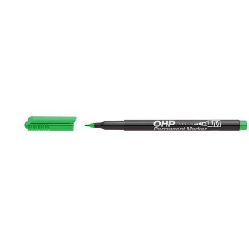 Alkoholos marker, OHP, 1-1,5 mm, M, ICO, zöld (közepes méretű)