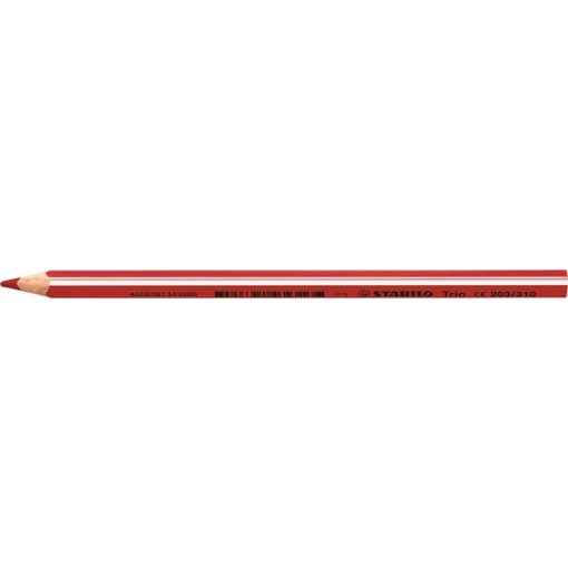 Színes ceruza, háromszögletű, vastag, STABILO "Trio", piros