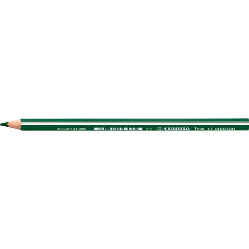 Színes ceruza, háromszögletű, vastag, STABILO "Trio", zöld