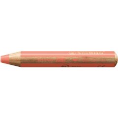   Színes ceruza, kerek, vastag, STABILO "Woody 3 in 1 Pastel", pasztell piros